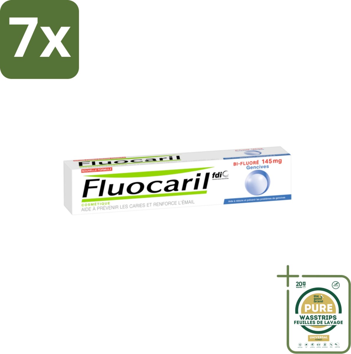 7 x Fluocaril - Tandpasta - Met Fluoride - 75 ml - Grootverpakking - Fluoride Tandpasta - Tanden Beschermen - Gaatjes Voorkomen - Tanden Versterken - Bi-fluoride Tandpasta