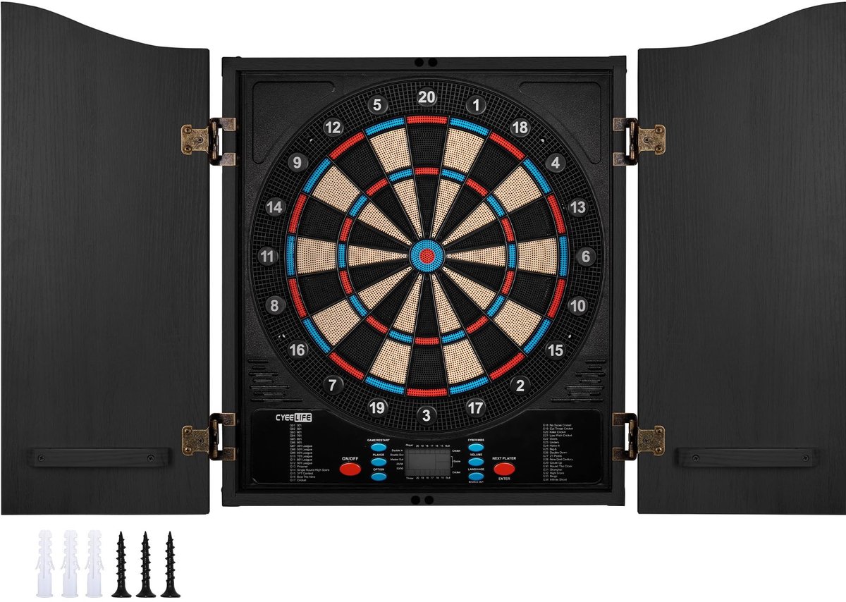 Solidchoice - Elektronisch Dartbord met 12 Zachte Darts en 34 Spellen
