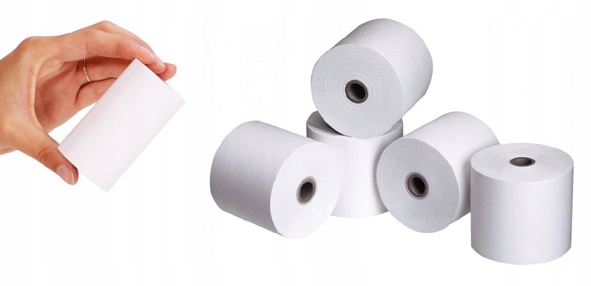 10x Thermische Kassabonnenrollen 80x30mm BPA-Vrij