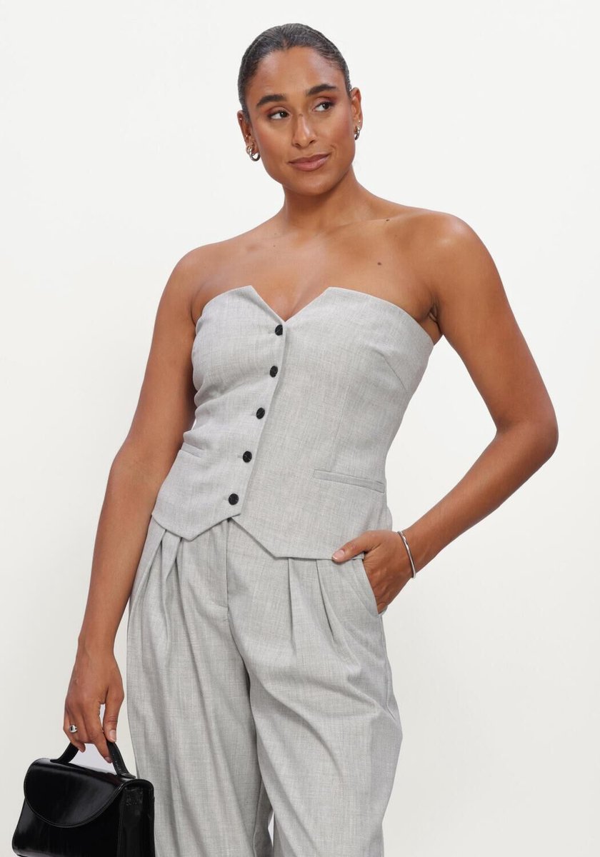 Copenhagen Muse Cmtailory-corsage Dames - Topjes - Lichtgrijs - Maat L