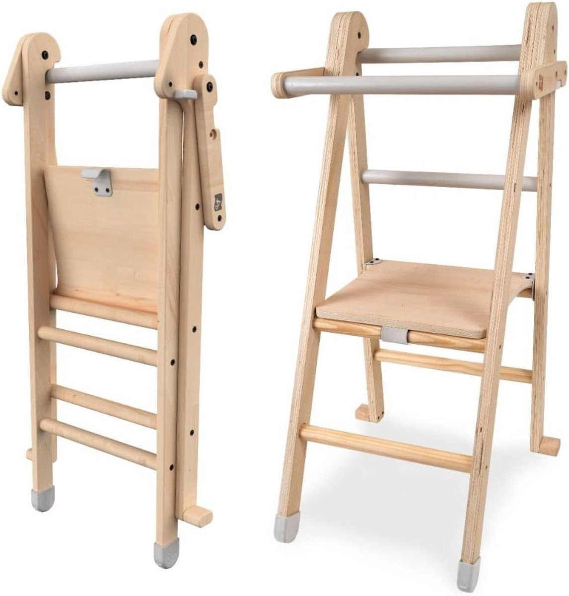 Opvouwbare Leertoren - Hulpkeuken Kruk - Kinderen Helpen Keuken - Veilig en Robuust - 50 x 47.3 x 93.5 cm