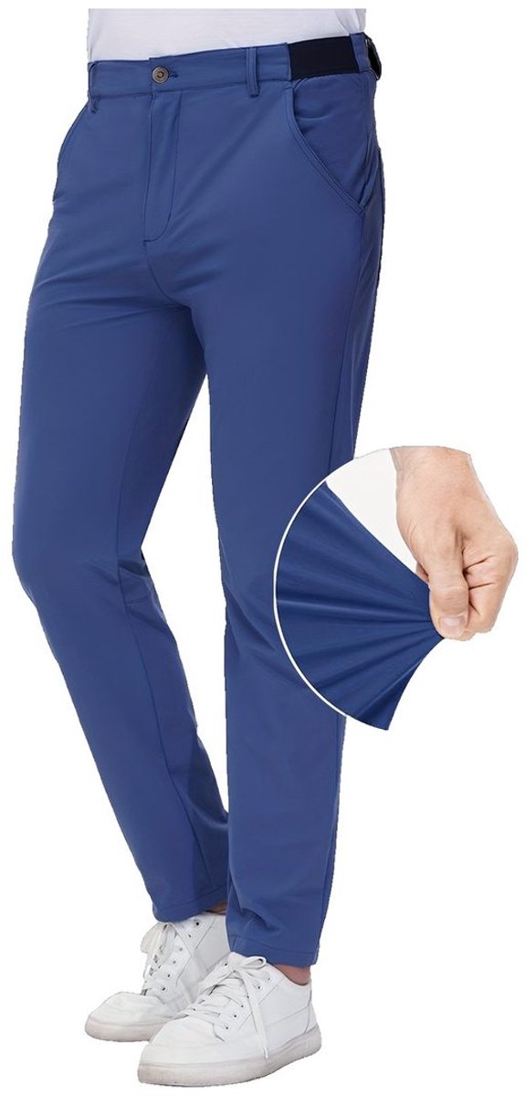 Currero Comfortabel Golfbroek Heren Golfkleding Nette Pantalon Mannen Broek Outfit Chino Donkerblauw S