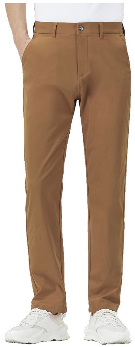 Currero Comfortabel Golfbroek Heren Golfkleding Nette Pantalon Mannen Broek Outfit Chino Löss Loss Oker