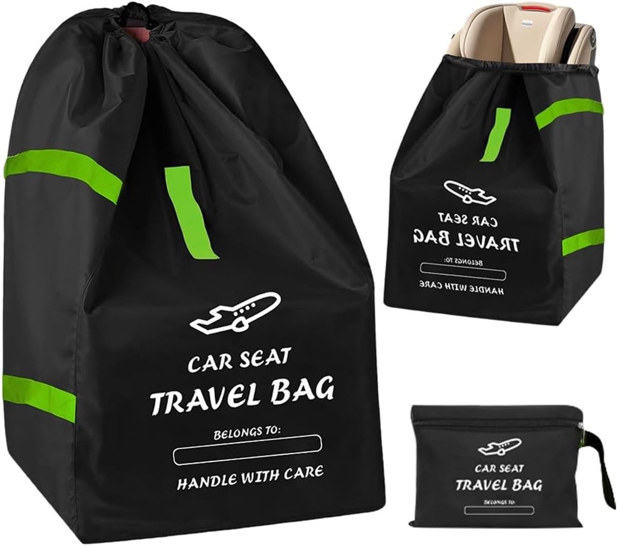 Transporttas voor Kinderwagen en Autostoel, Waterdichte Reiszak met Schouderband voor Babyaccessoires en Vliegtuiggebruik
