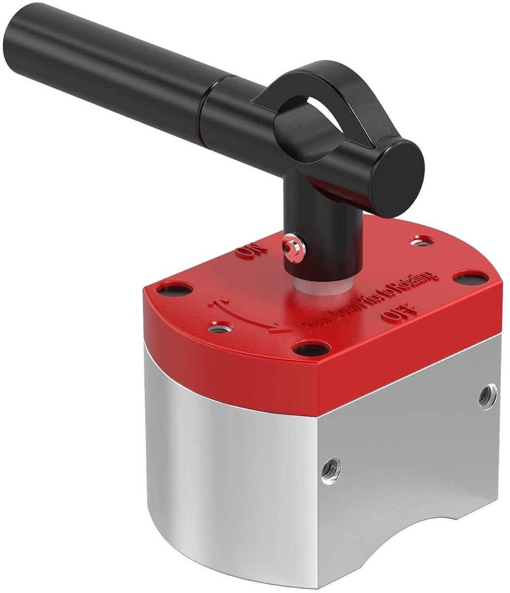 Multi-functionele magneet met 295 kg trekvermogen voor tillen, positioneren en automatisering in metaalbewerking en vloeistoffiltratie