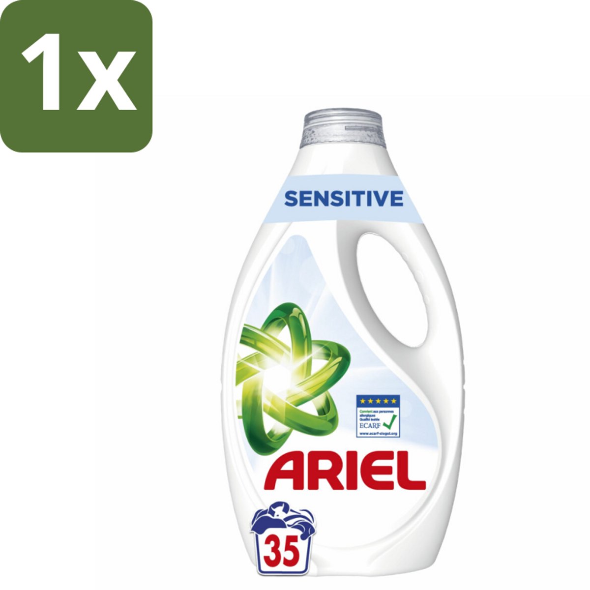 1 x Ariel – Sensitive – Vloeibaar Wasmiddel – 1,58 L - Gevoelige Huid - Vlekken Verwijderen - Zacht Wasmiddel - Dermatologisch Getest - ECARF Goedgekeurd