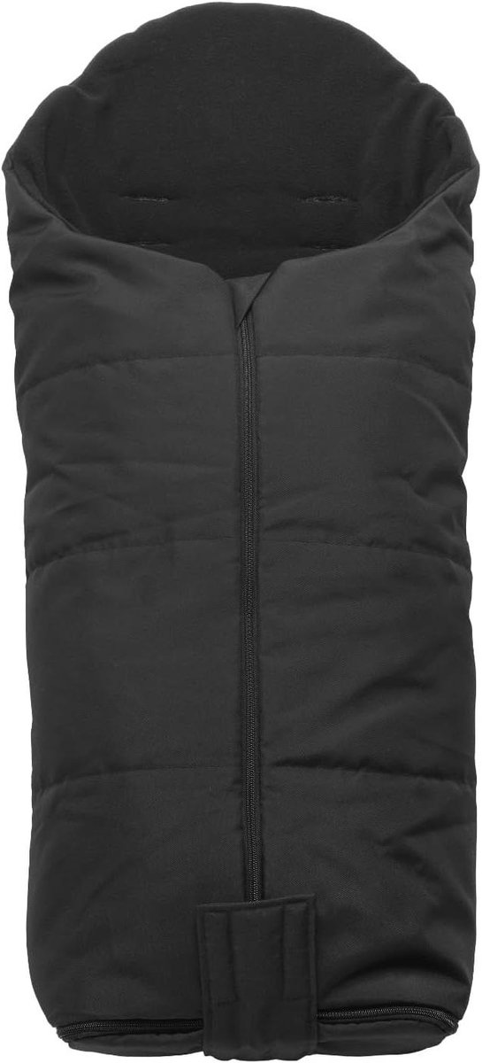 Universele Voetenzak - Baby Dekentje - Kinderwagen Comfort - Fleece Gevoerd - Maat L - Zwart