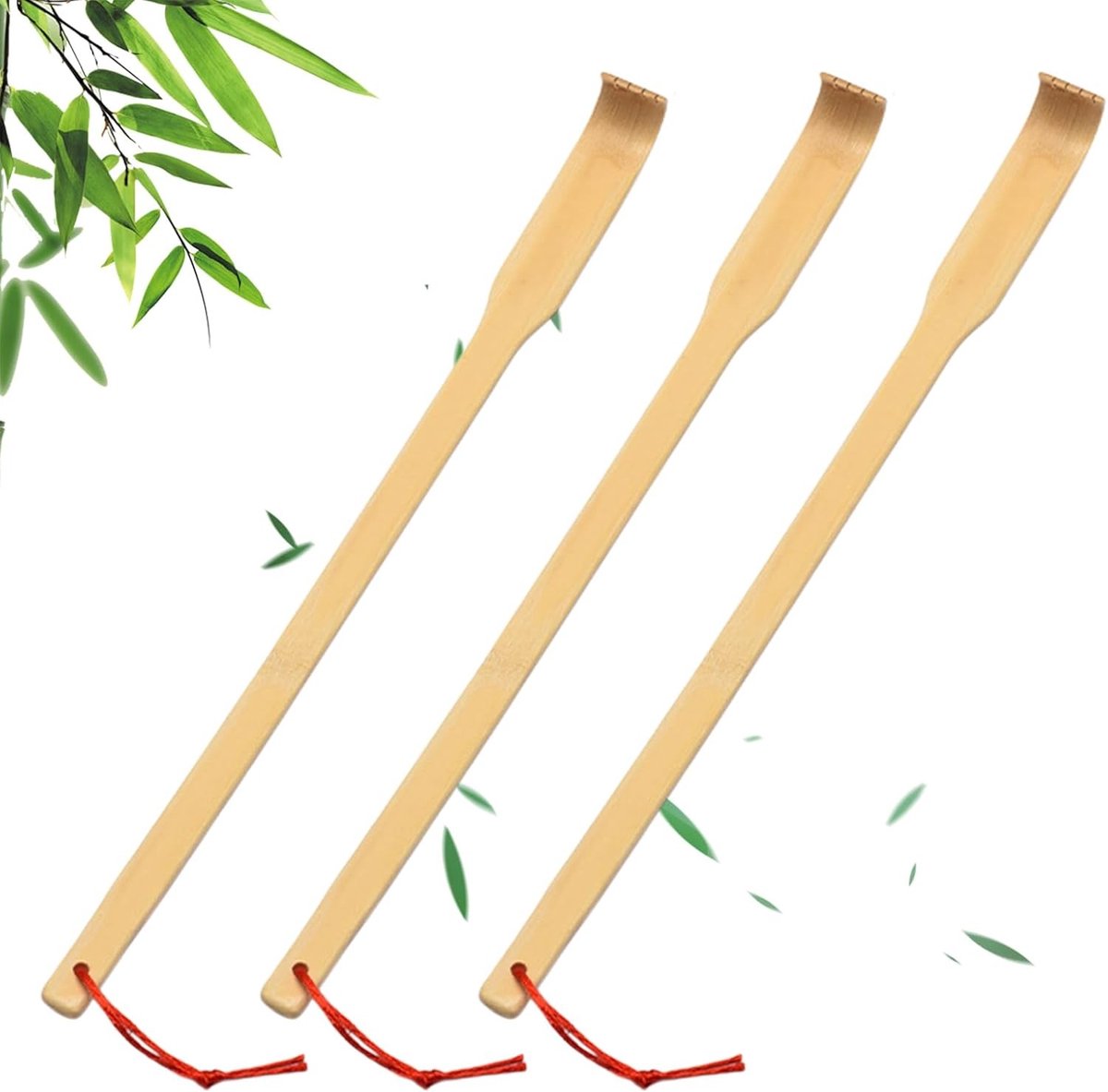 Set van 3 Houten Rugkrabbers met Lange Handgreep voor Directe Verlichting van Jeuk en Ontspanning van het Lichaam - 41,5 cm