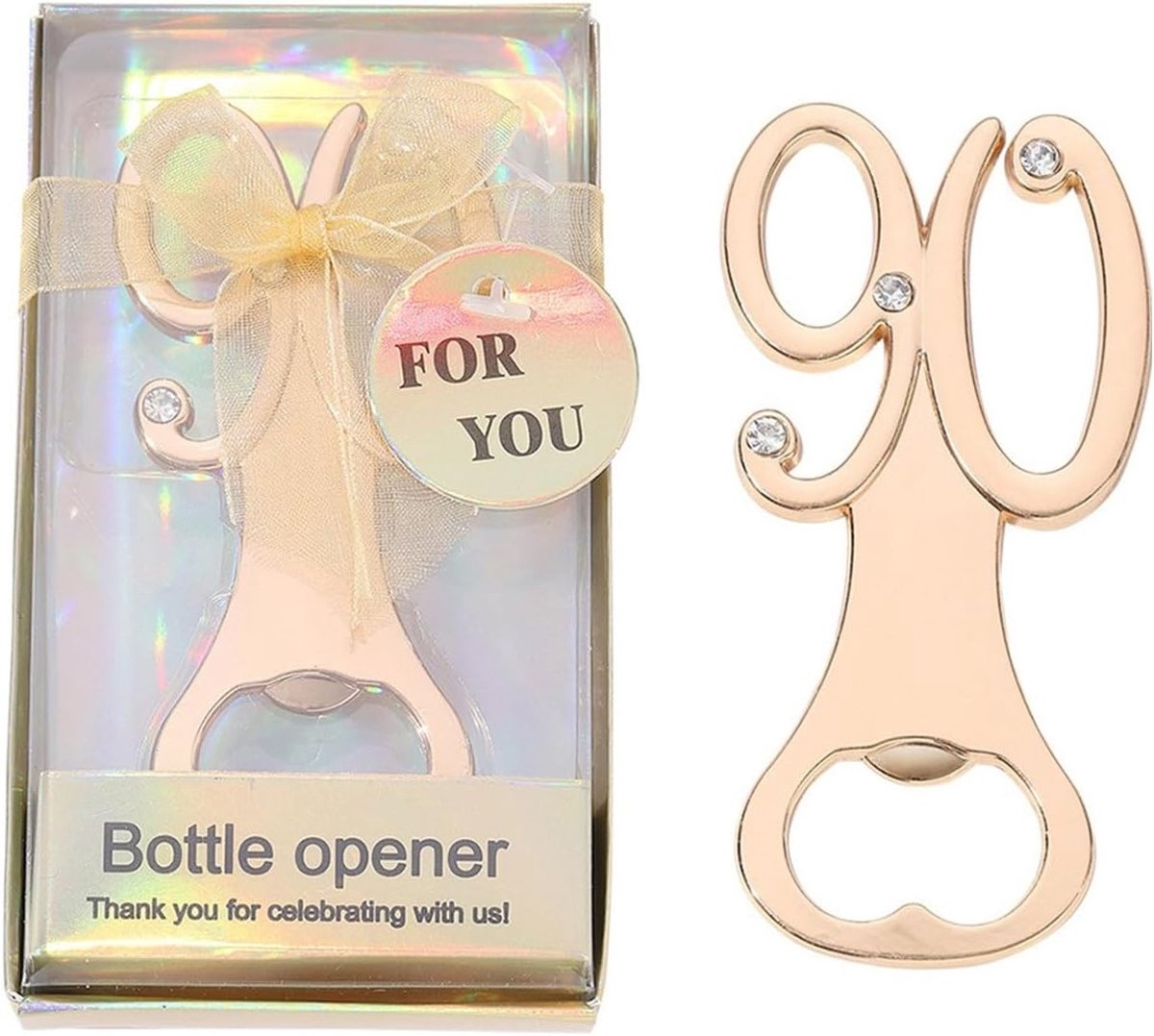 36 Stuks Gouden Flessenopeners voor Verjaardagsfeestjes en Jubilea - Unieke Souvenirs en Party Favorieten voor Gasten