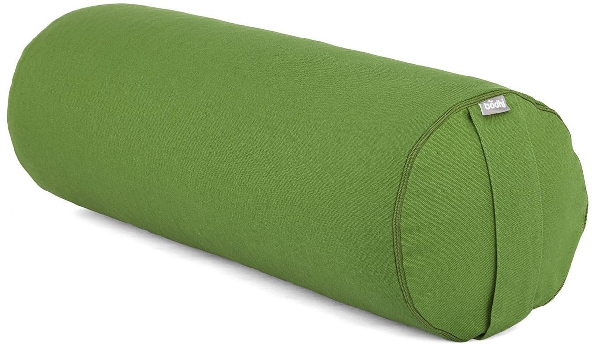 Elzusha - Yogabolster Rol met Biologische Speltvulling, Ø 22 cm, Olijfgroen