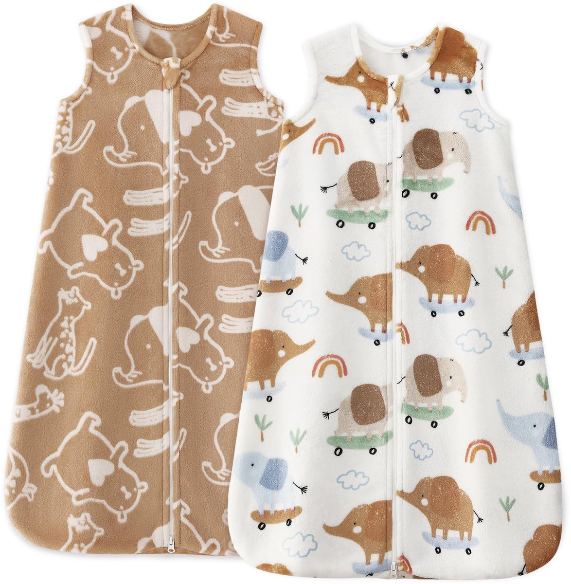 Elzusha - Set van 2 Babyslaapzakken 2,0 TOG voor Winter en Herfst