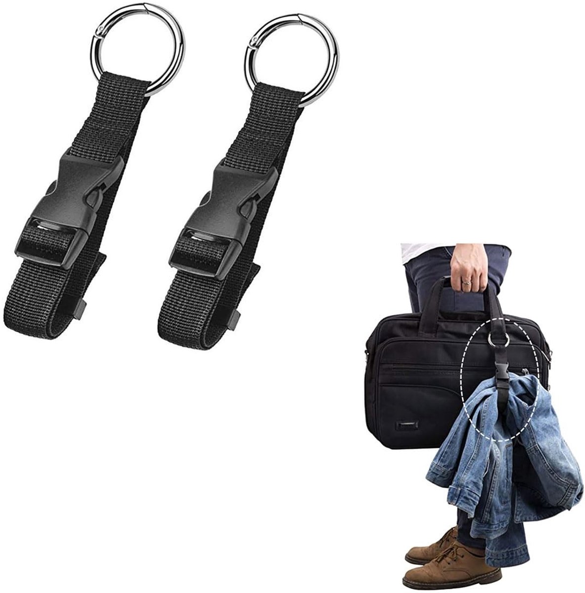 Elzusha - Set van 2 Reisbagagestraps voor Koffers