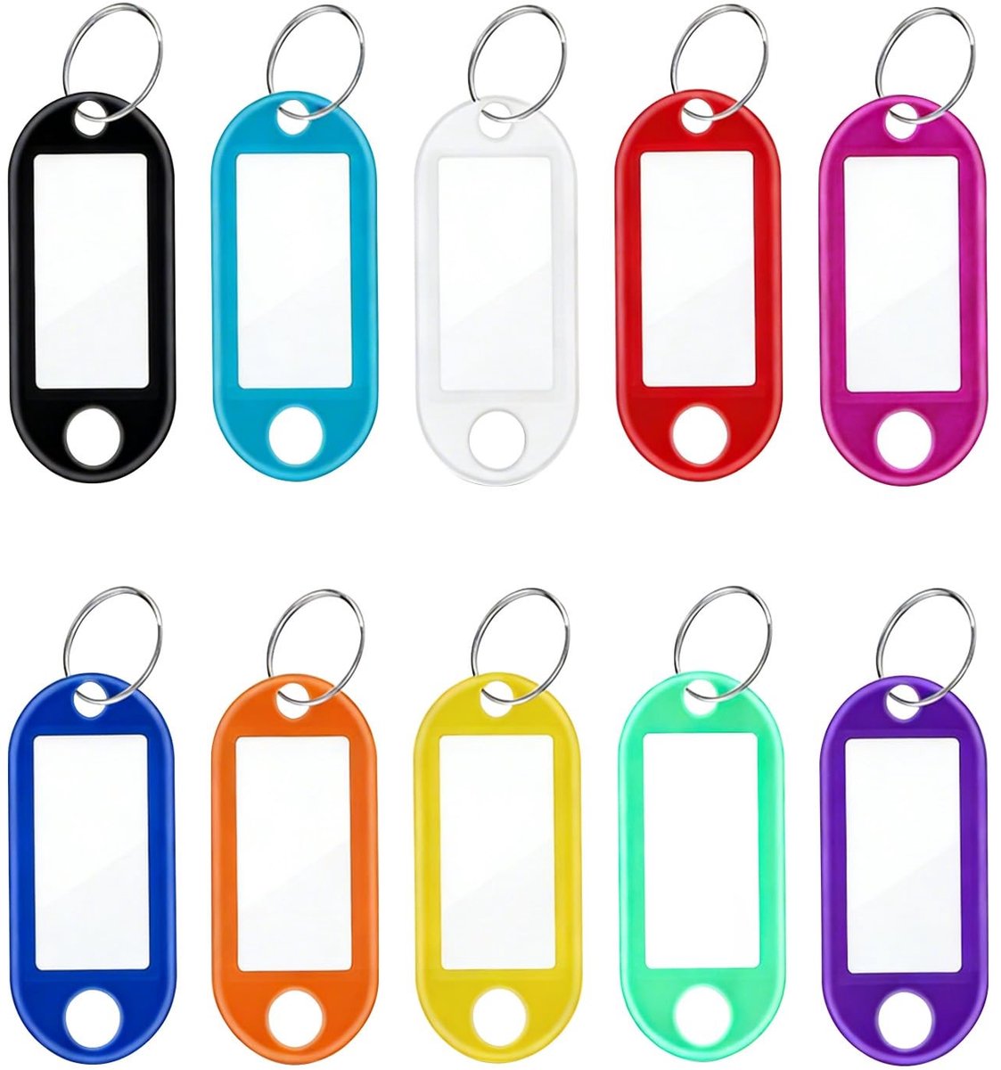 Elzusha - Set van 150 Beschrijfbare Sleutelhangers in 10 Kleuren
