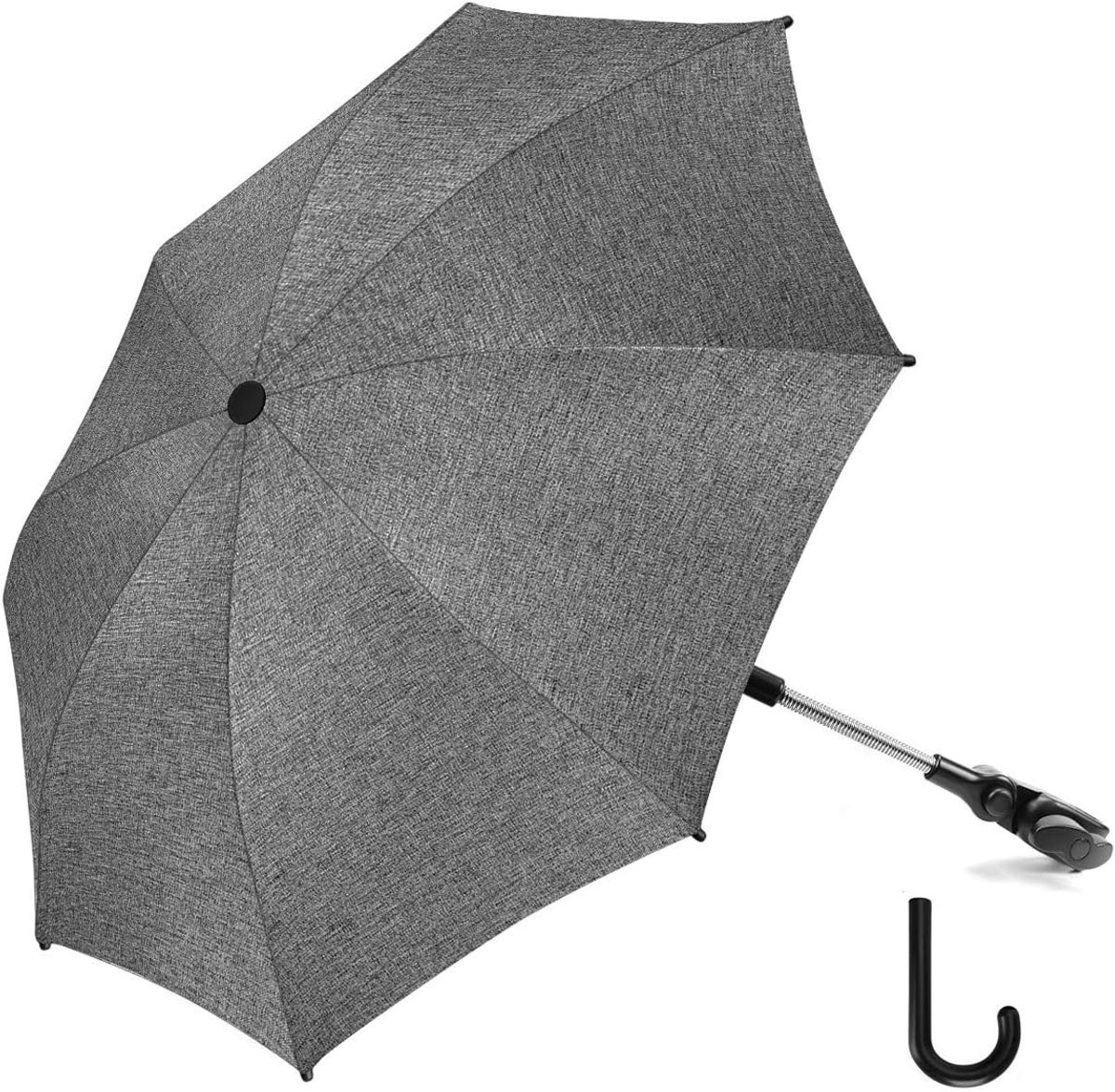 Universele Parasol voor Buggy of Kinderwagen met 50+ UV Bescherming en Handvat - 73 cm Diameter, Ideaal voor Zonbescherming en Buitenspelen