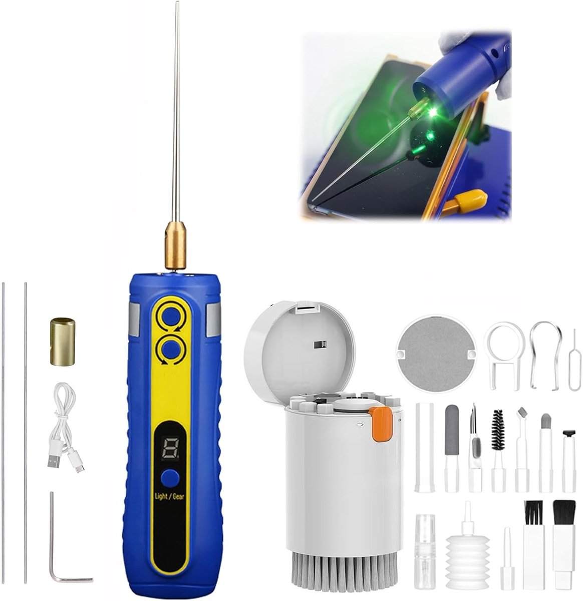 Verstelbare Elektrische Lijmverwijderaar met LCD voor Mobiele Telefoons - Ideaal voor Display Reparatie en Lijmresten Verwijderen