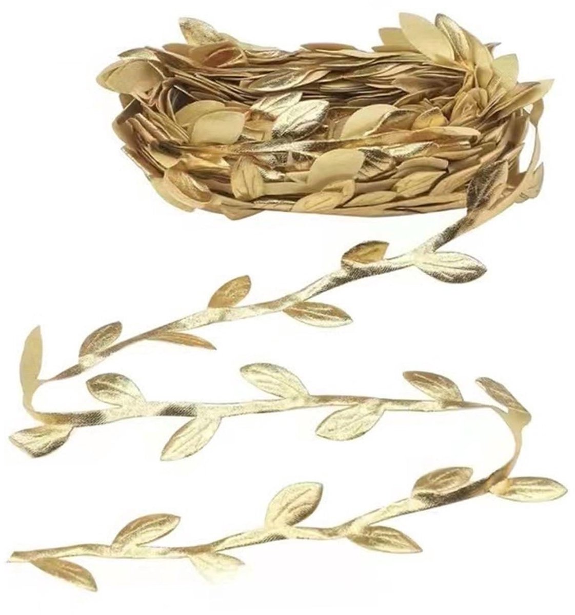 Elzusha - 10m Gouden Leaf Ribbon voor Decoratie en DIY Projecten