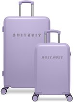 SUITSUIT Kofferset - Handbagage Koffer - Reiskoffer Groot - Kofferset 2 delig - 124L - TSA Slot - Evolution Lovely Lilac