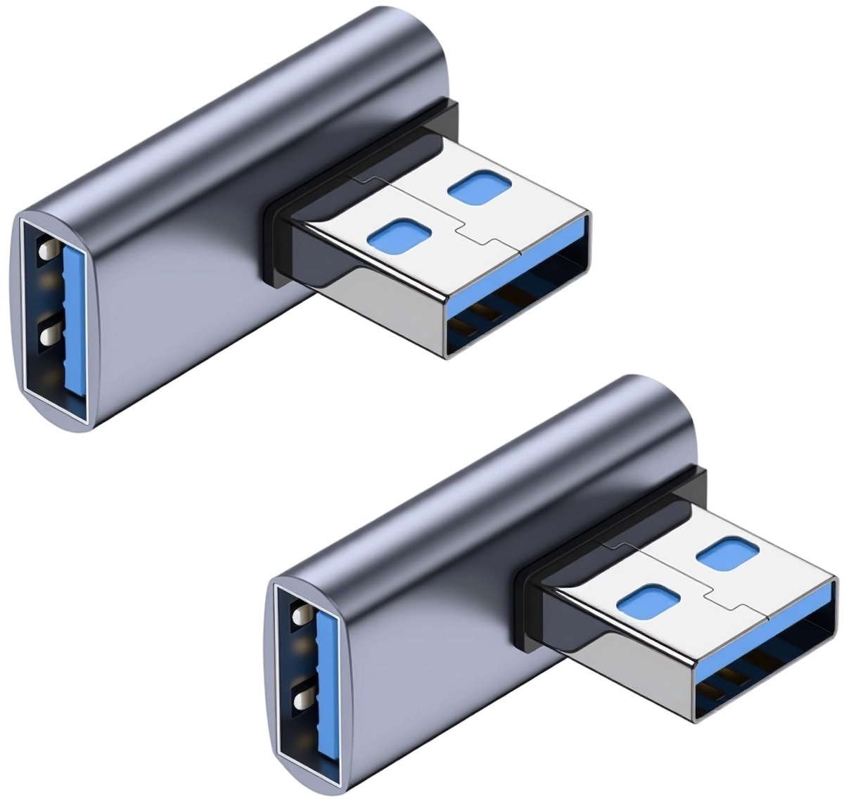 Elzusha - USB 3.1 Adapter met 90 Graden Hoek, 2 Stuks