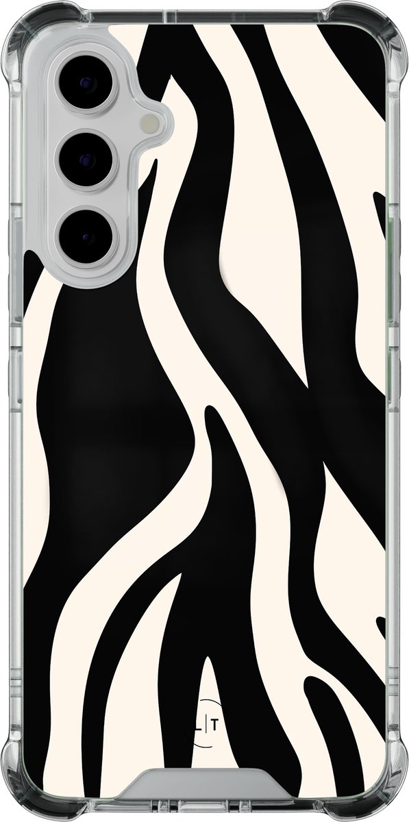 Shockproof hoesje - Geschikt voor Samsung Galaxy A55 - Zebra - Extra sterke case - TPU/polycarbonaat - - Multi, Transparant