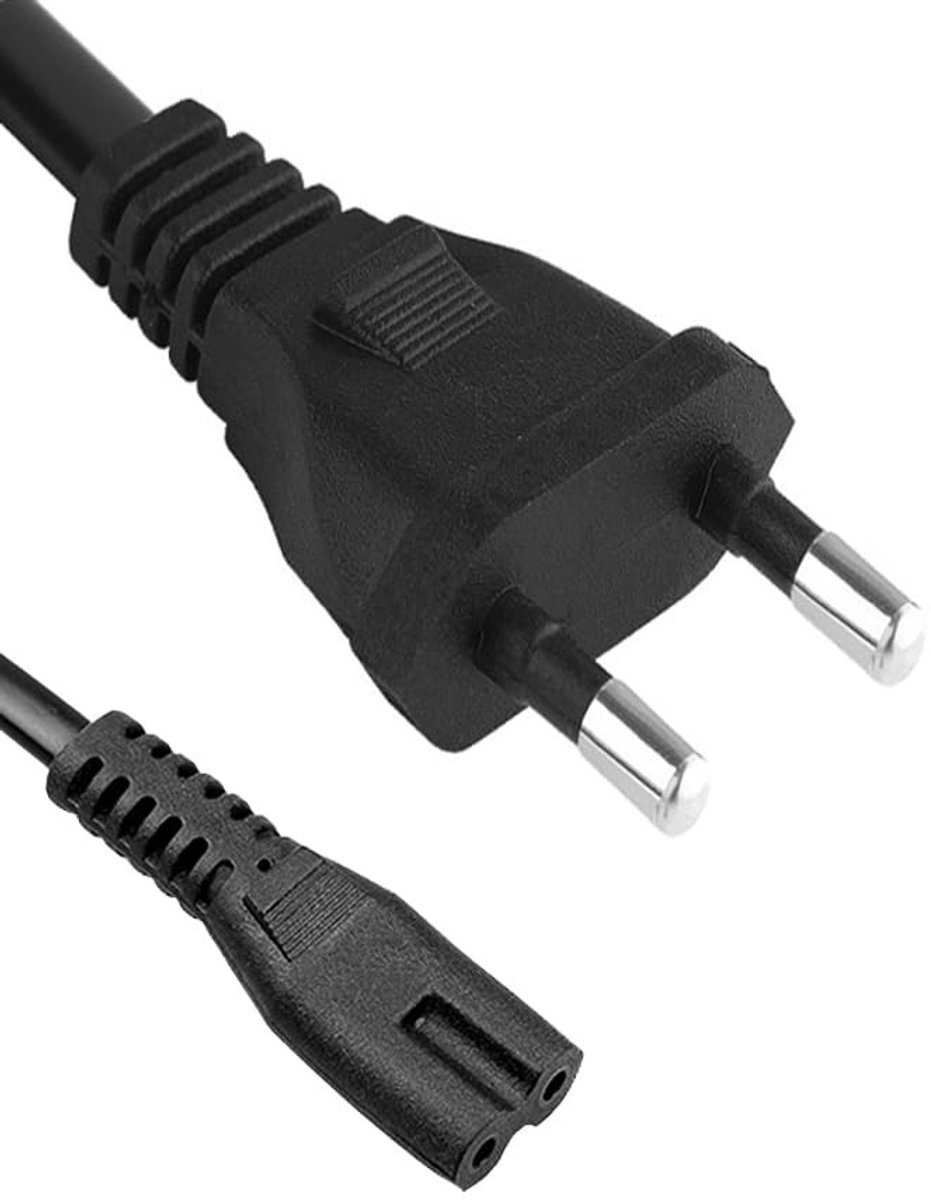 Elzusha - Netsnoer voor PS4 Slim, Compatibel met PS2/PS3 Slim, 2 Meter