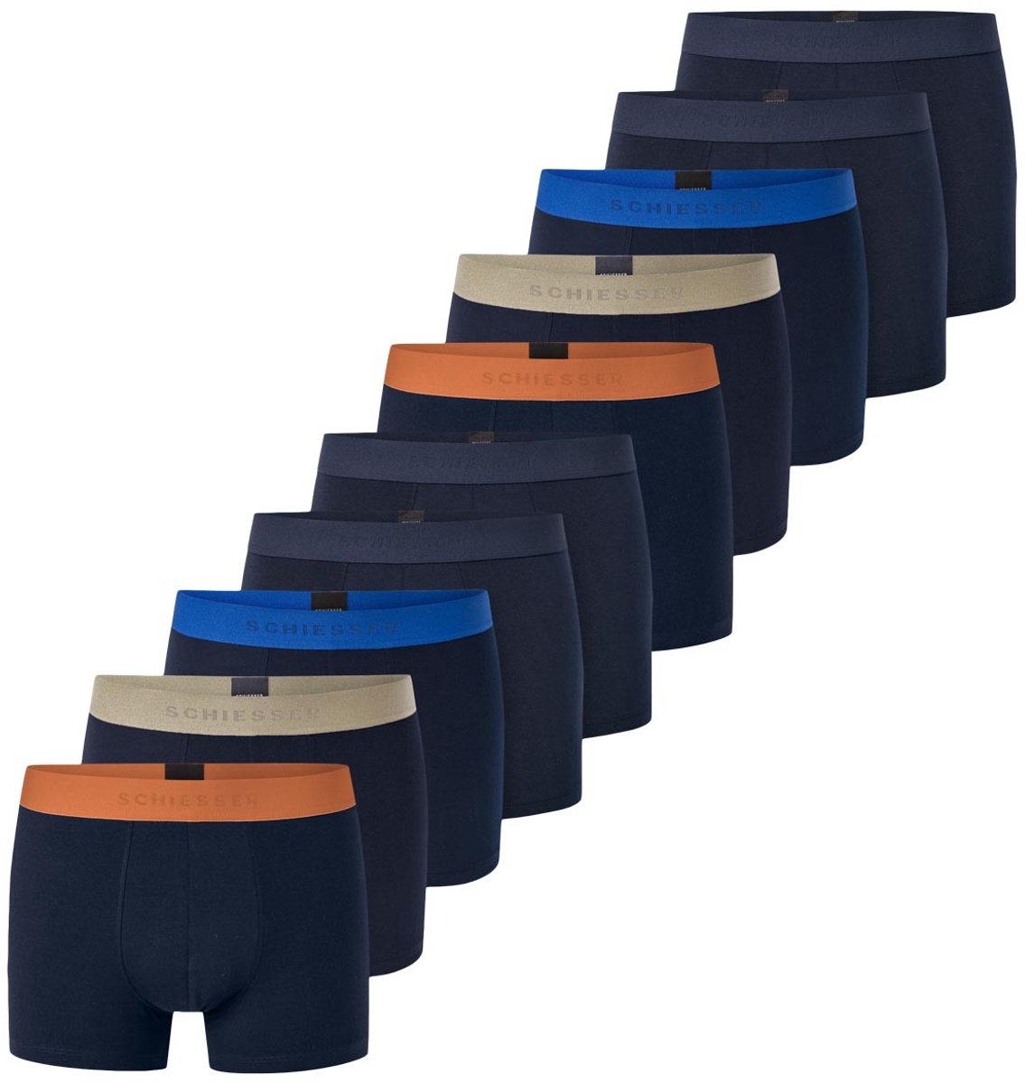 Schiesser Heren retro short / pant 10 pack 95/5 Cotton