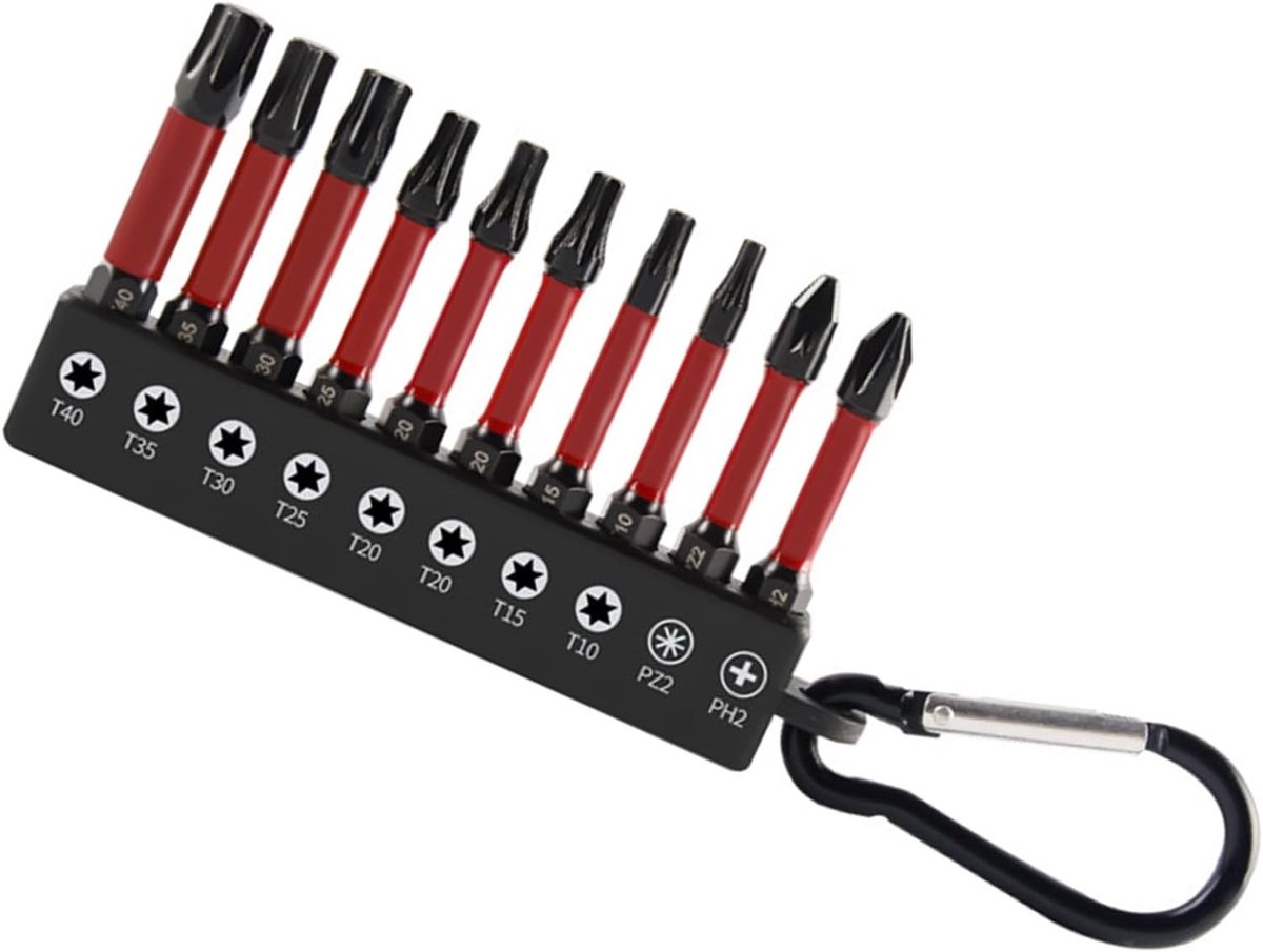 10-delige Plum Blossom Bit Set voor Accuschroevendraaier, 50mm, Magnetische Hex Bits, S2 Staal, Geschikt voor Impact Wrench en Schroefwerkzaamheden