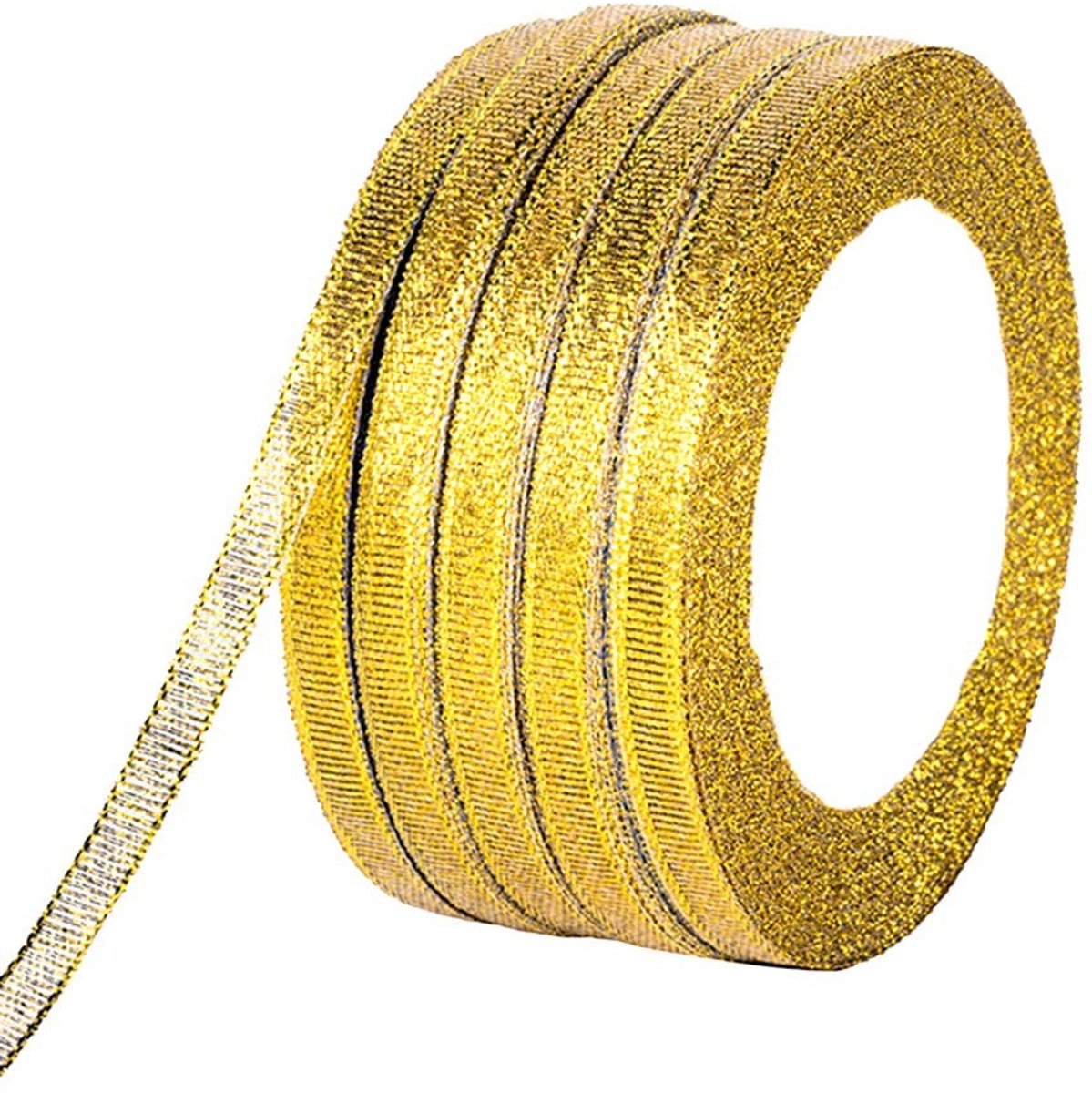 Elzusha - 5 Rollen Organza Linten met Glitters voor Creatieve Projecten