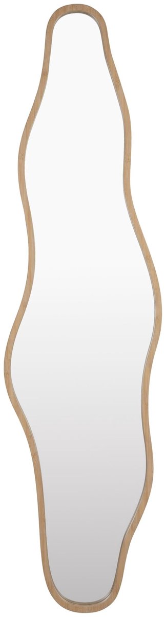 Elzusha - Wandspiegel van bamboe - Organische vorm 150x40cm