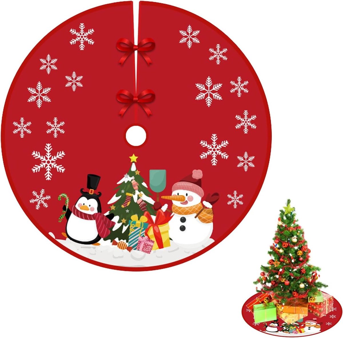 Kerstboomdeken en rok van 90 cm, warme en stijlvolle dekens voor de feestdagen