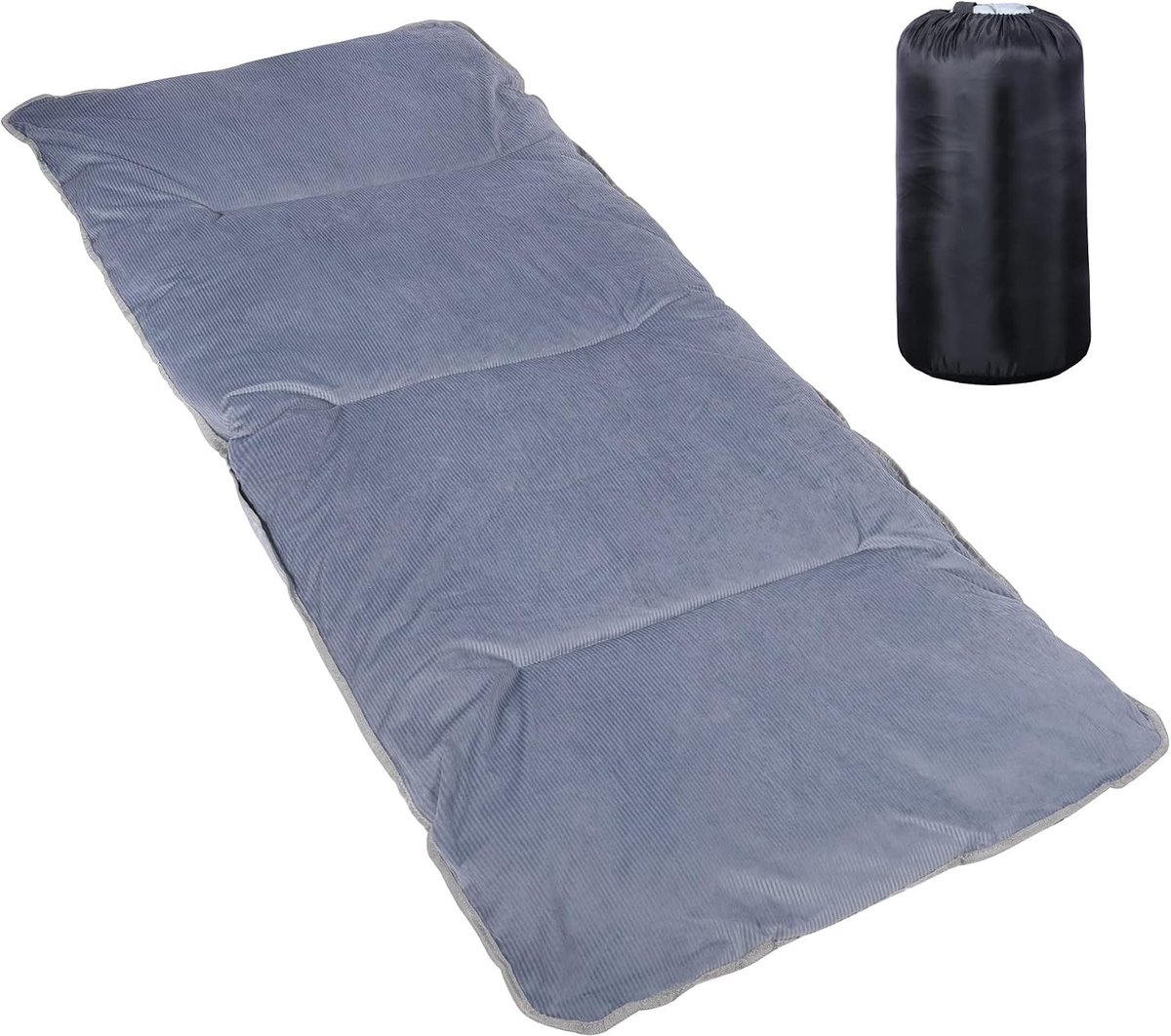 XL Zacht Campingbed met Veldbedkussen en Inklapbare Slaapmatras, Comfortabel en Duurzaam, 190 x 70 cm