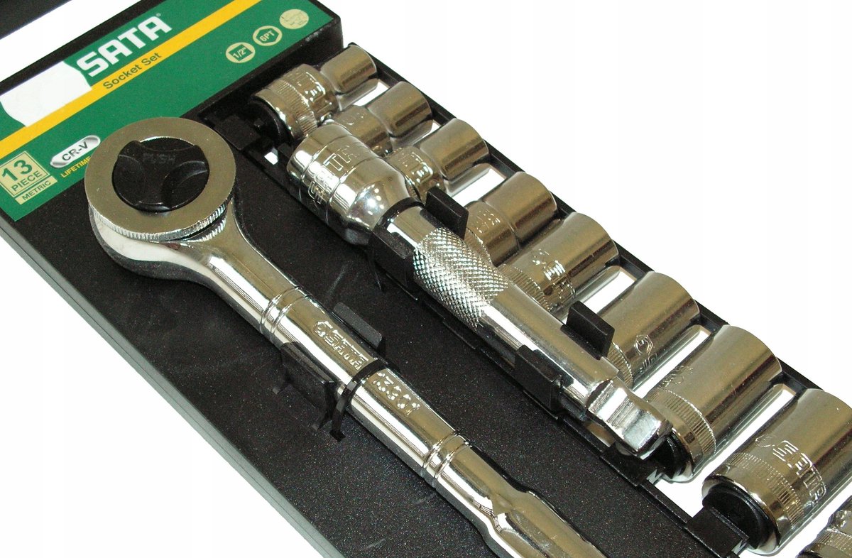SATA 13-delige Doppenset 1/2" met Ratel