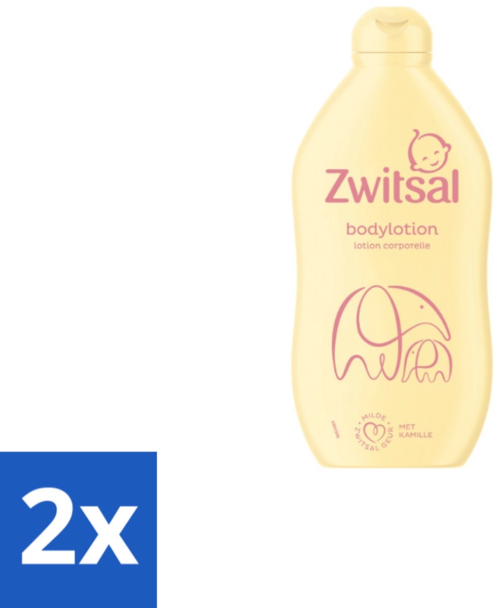 2 x Zwitsal – Bodylotion – Verzorgend – 400 ml - Babyhuid Verzorging - Kinderhuid Verzorging - Gevoelige Huid - Droge Huid - Bodylotion