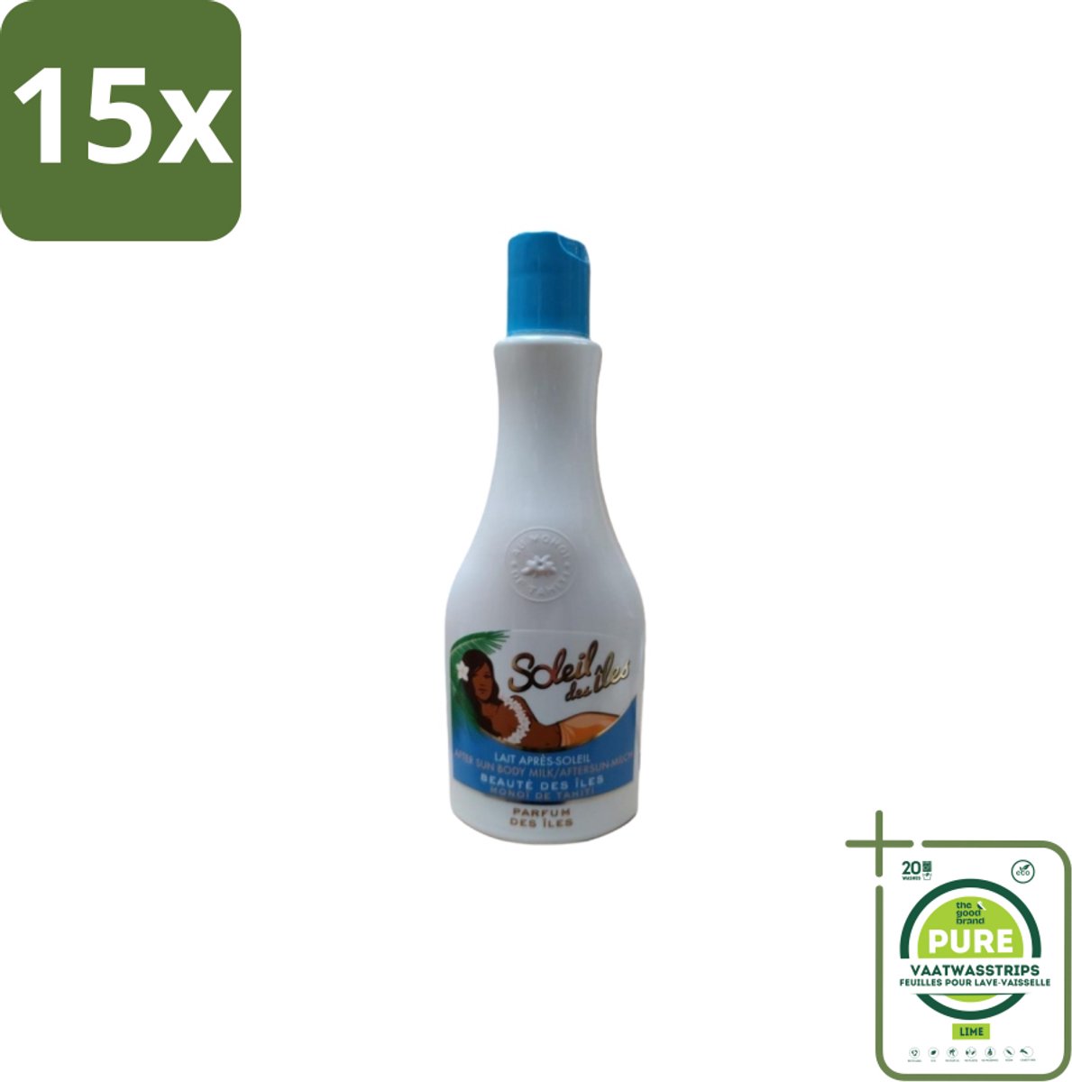 15 x Soleil des Îles – Aftersun Bodymilk – Monoï de Tahiti Kokos – 150 ml - Grootverpakking - Aftersun Bodymilk - Monoï Tahiti - Zonverzorging - Huidherstel - Hydratatie Na Zon