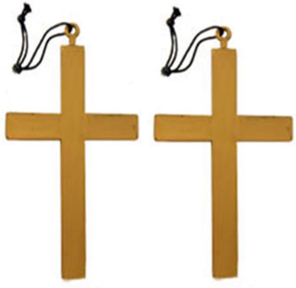Halloween Kruis Ketting voor Non Kostuum Accessoire - Gouden Priester en Vampier Monk Ketting voor Feestkleding, Unisex, Plastic, Geen Edelsteen