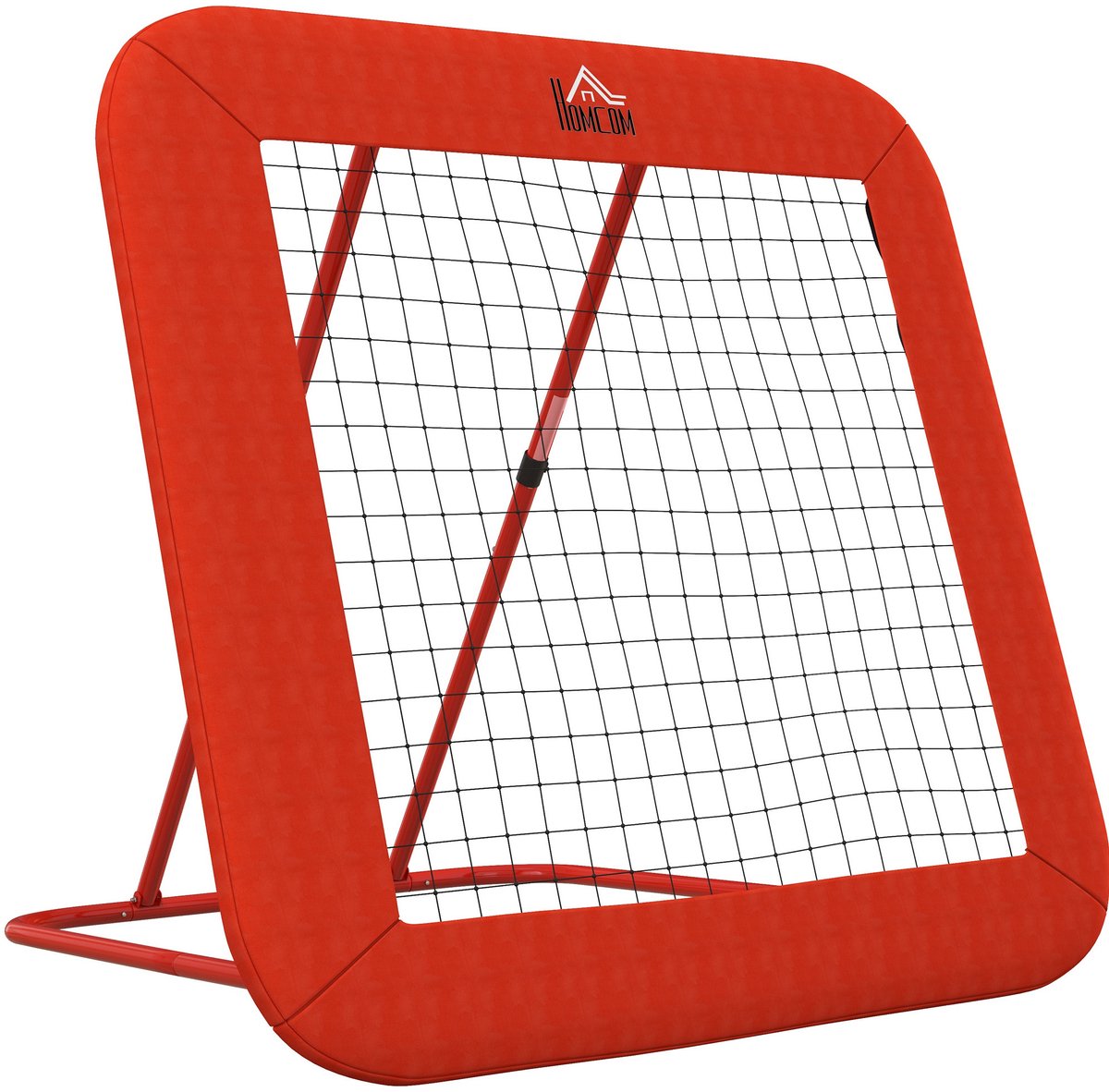 REDOM - Rebounder / Tchouk - Klapbaar - In hoogte verstelbaar - Staal en Oxford stof - Voor voetbal, handbal, volleybal en basketbal - Rood - 128 x 118 x 108-120 cm