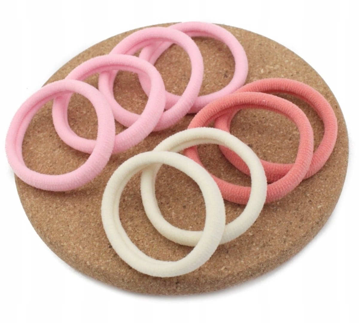 Lycra haarbandjes set 8 stuks - roze mix