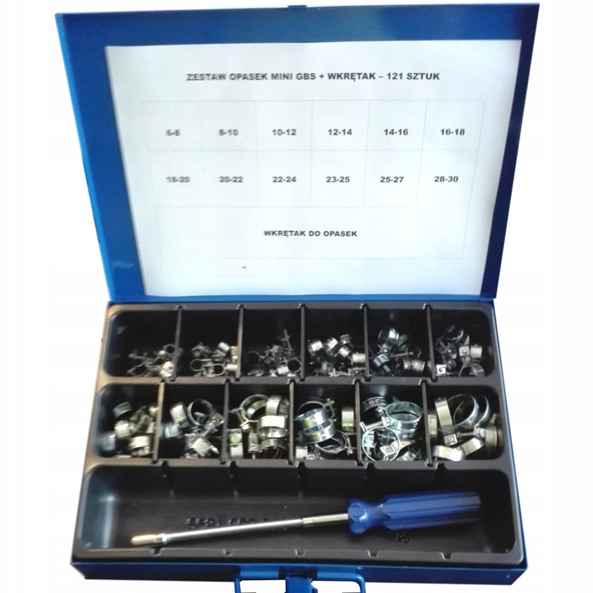 Mini Slangklem Set GBS W1 + Schroevendraaier 121 Delen