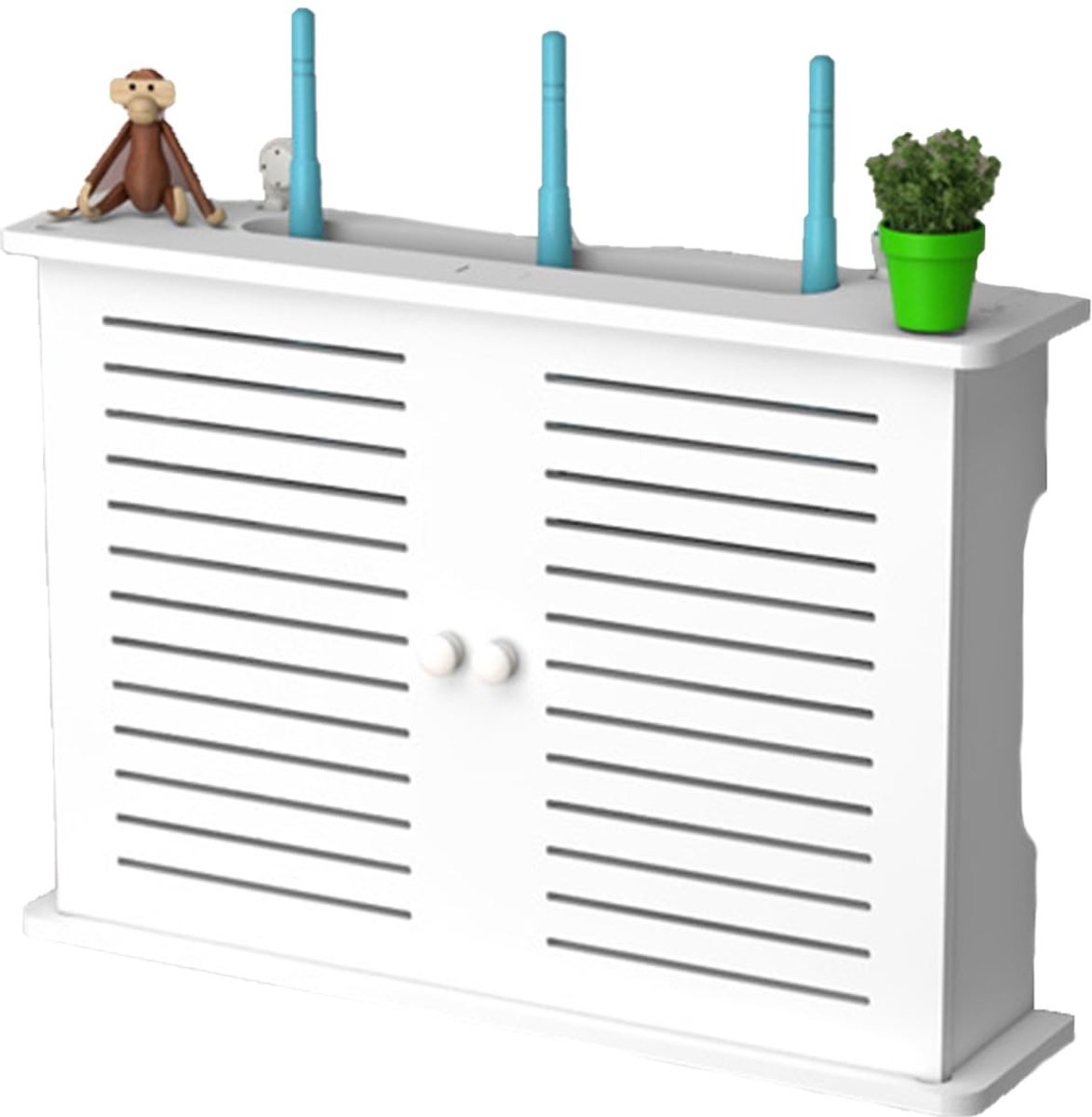 Elzusha - Wandopbergdoos voor Router en Kabels met Stijlvol Design