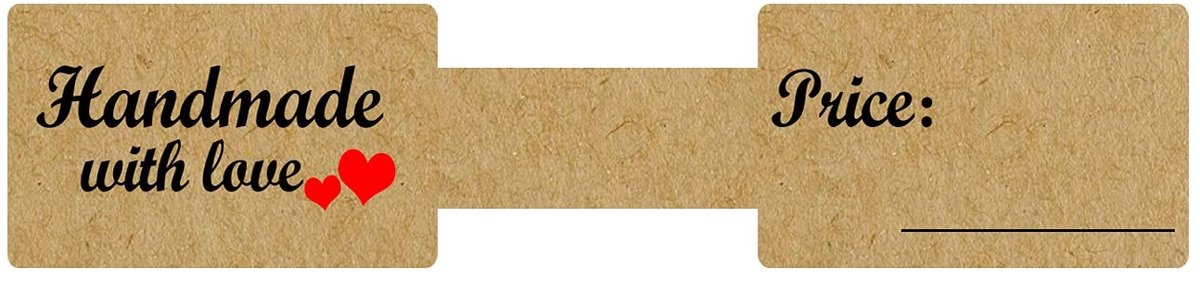 Elzusha - Handgemaakte Prijslabels voor Sieraden, 300 Stuks