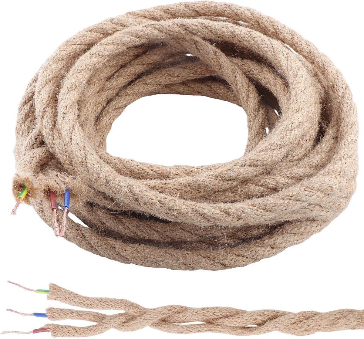Elzusha - Vintage Textiel Kabel voor Lampen, 5 m