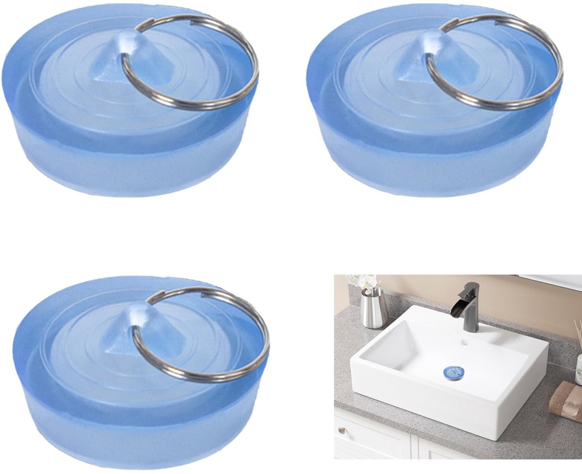 Elzusha - Set van 3 Universele Rubber Afvoerstoppen met Haken