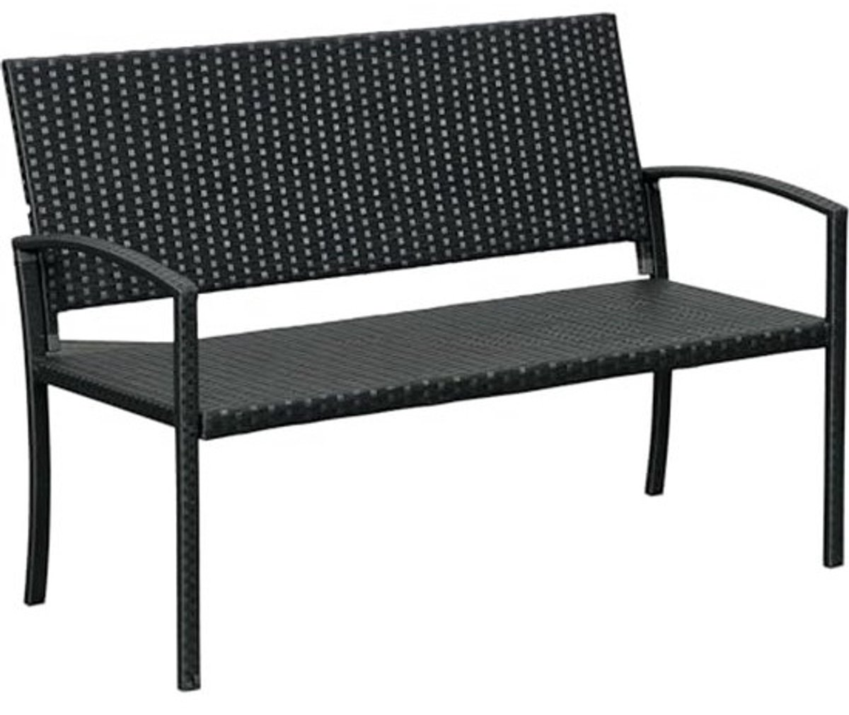 Twee-zits tuinbank in gezellige chique stijl van polyrotan - perfect voor tuin en terras