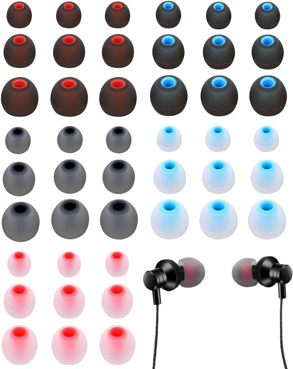 Vervangende Silicone Oordopjes, Rubber Oordoppen, Oorkussens in Maten S/M/L voor de Meeste Hoofdtelefoons