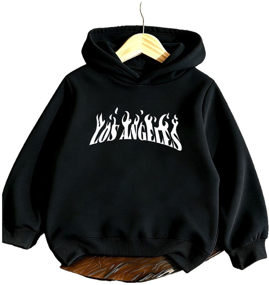 Currero Hoodie Jongens Warme Hoodie Met Capuchon Comfortabele Sweater Casual Trui Pullover Jongenstrui 3-4 Jaar Zwart