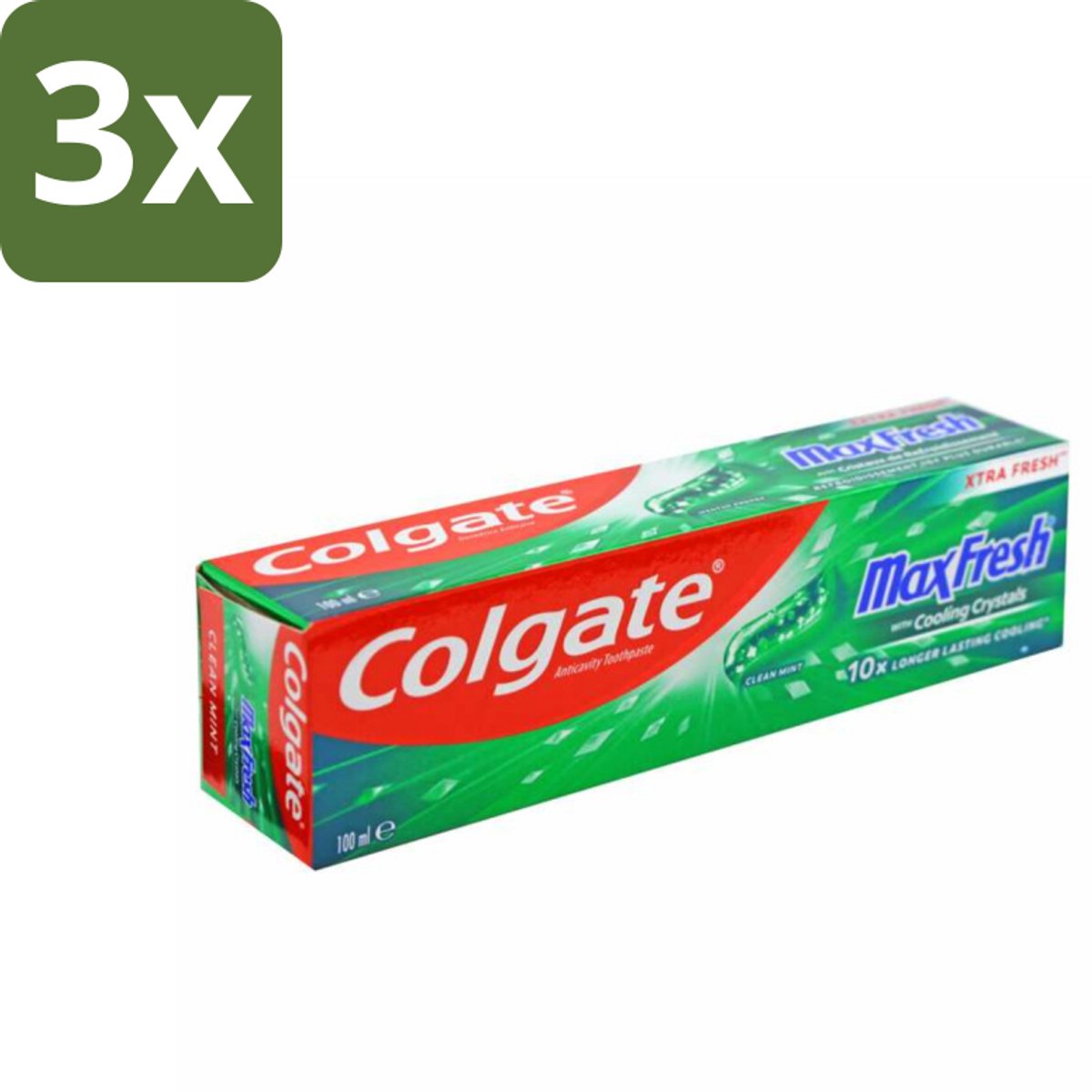 3 x Colgate Tandpasta Maxfresh Cleanmint 100 ml - Tandpasta - Tanden Reinigen - Tanden Witter Maken - Tandbederf Bestrijden - Tandsteen Verwijderen