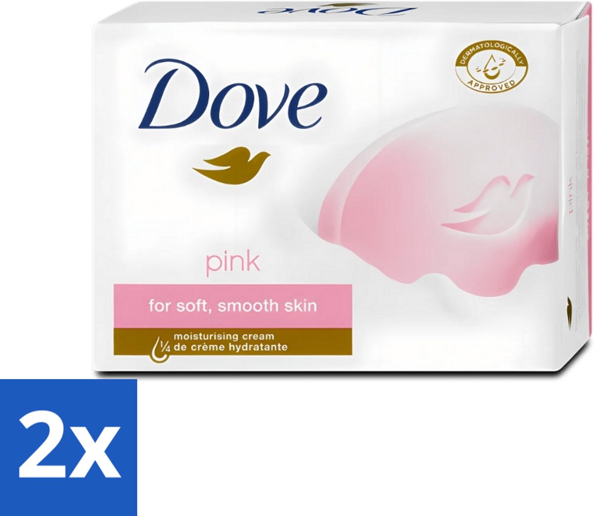 2 x Dove - Zeep - Pink - Hydraterend - 90 g - Dove Pink Beauty Cream Bar - Zeep - Hydratatie - Roze Geur - Droge Huid