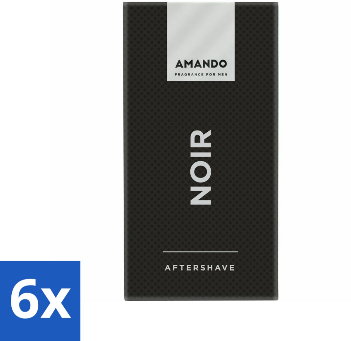 6 x Amando Noir Aftershave 50 ml - Aftershave - Aftershave Voor Mannen - Scheren - Huid Verzorging - Scheren Na