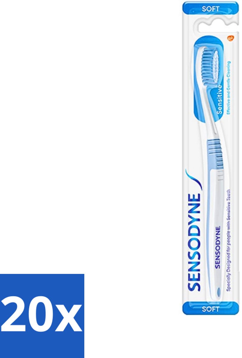 20 x Sensodyne - Tandenborstel - Soft - Voor Gevoelige Tanden - 1 Tandenborstel - Gevoelige Tanden - Tandborstel Soft - Tandborstel Voor Gevoelige Tanden - Zachte Tandborstel - Tandborstel Met Kegelharen