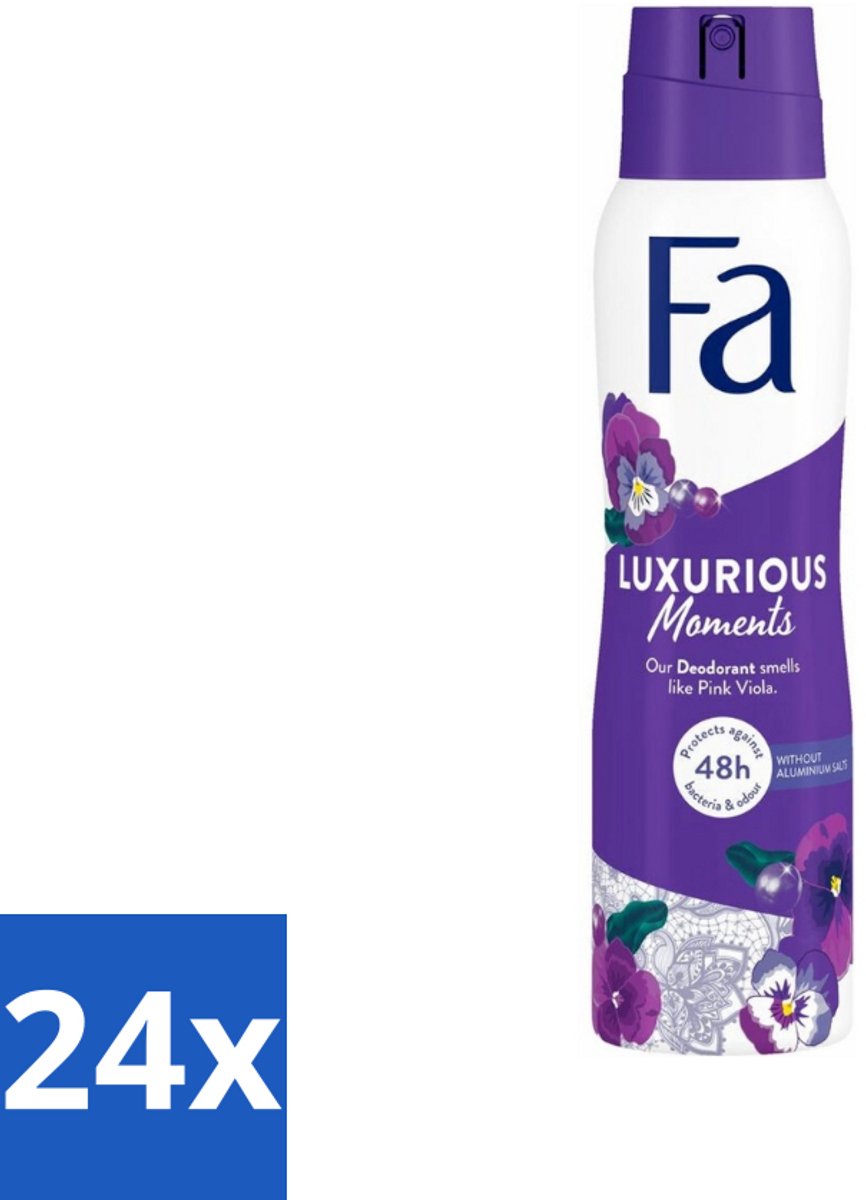 Fa Deodorant Spray Luxurious Viola 150 ml - Voordeelverpakking - 24 stuks