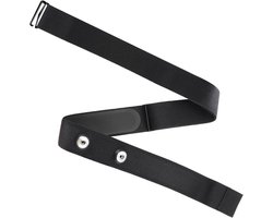 Verstelbare Hartslagband (70cm tot 105cm) voor Hartslagsensor, Bluetooth Ant+ Compatibel met Garmin, Wahoo, Polar H10 H9, Coospo, Magene, Bryton, Livlov, Zwart, Sportaccessoire voor Cardio Fitness